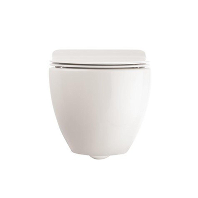 Crosswater Glide II Wandtoilet - 36.5x51x34.5cm - spoelrandloos - zonder zitting- - rimless - glans wit