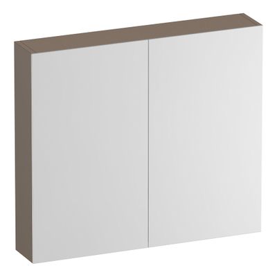 BRAUER Impress armoire de toilette – 80 x 70 x 15 cm – 2 portes, portes-miroir double face – Moka