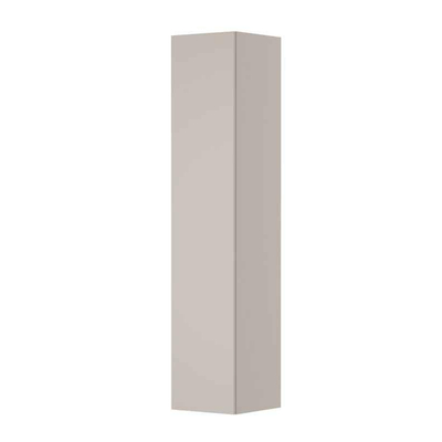INK Badkamerkast - 35x35x169cm - 1 deur - Links en rechtsdraaiend - greeploos - MDF lak - mat kasjmier grijs