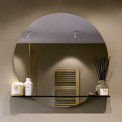 Mondiaz SPOT Miroir de salle de bain - rond 90cm - plan de miroir - couleur Urban