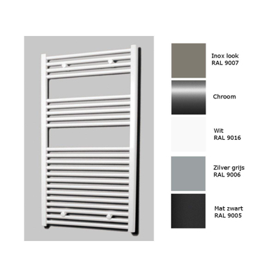 Sanicare radiateur design droit 111.8x60cm gris argent