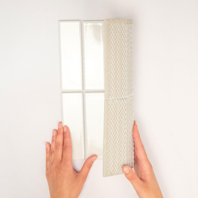 La mosaïque Mosaic Factory Barcelona - 29,1x29,7cm - carrelage mural - Rectangulaire - Porcelaine Blanc Brillant