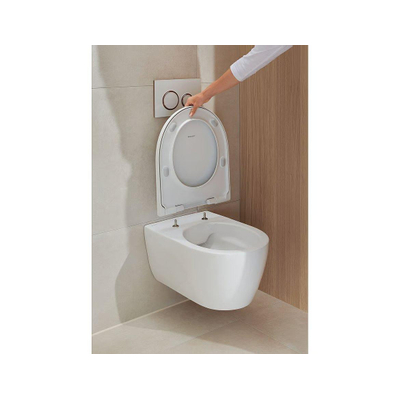 Geberit Icon Pack WC suspendu - 36x53x37,5cm - cuvette profonde - sans bride - antisalissure - céramique - blanc brillant