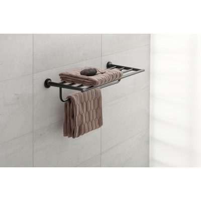 Duravit Starck T Handdoekhouder - 4 rijen - 61cm - mat zwart