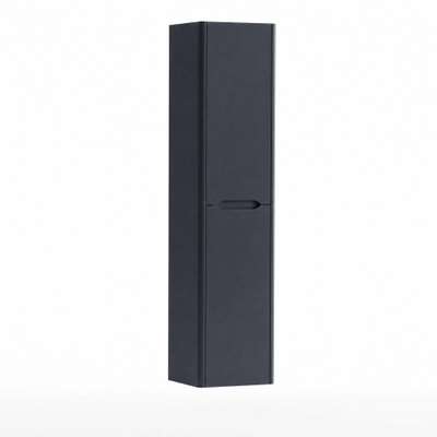 H&R badmeubelen Juice Hoge Kast - 40x35x170cm - met ronde hoeken - 2 deuren - rechtsdraaiend - dark blue mat