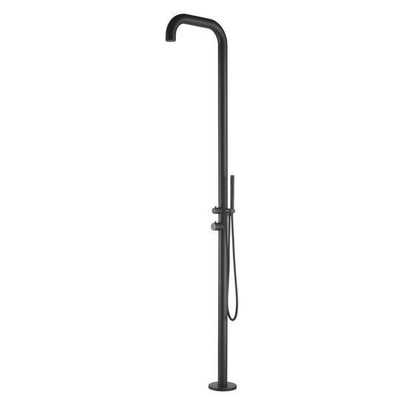 Fortifura Outdoor Original Vrijstaande Buitendouche - RVS 316 - handdouche - mat zwart TWEEDEKANS
