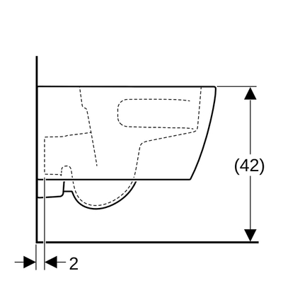 Geberit Icon wandcloset 49cm diepspoel turboflush keratect wit