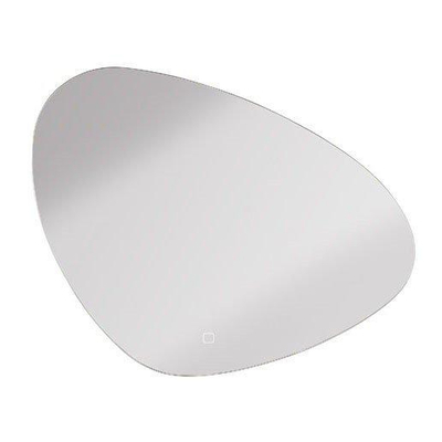 Crosswater Artist Spiegel - 64x50cm - LED - 2700K tot 6400K - dimbaar - kiezelvorm - zilver