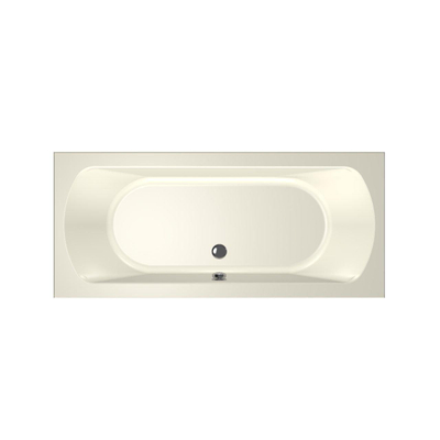 Xenz Lagoon Duobad - 170x75x53 - afvoer Midden - acryl - pergamon