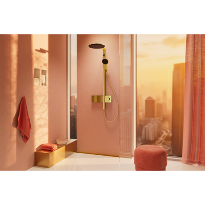 Hansgrohe Raindance alive S - showerpipe - 300 - 2jet - ecosmart - thermostaat - gepolijst goud (goud)