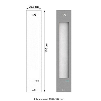 Xenz Feel Good Shower Ir L 110x27x13 5 Zwart 1500W