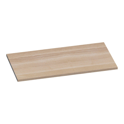 BRAUER Ocean Slim topblad - 80x46x2cm - lamellen eiken wit