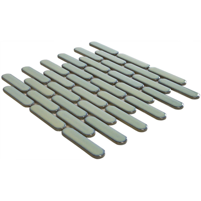 La Mosaic Factory Sevilla carreau mosaïque - 30x30cm - carrelage mural - Ovale - Porcelaine Vert Clair Brillant