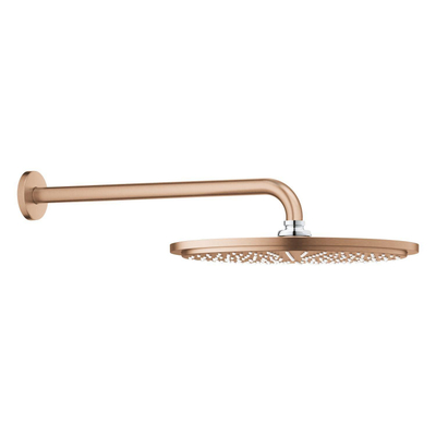 GROHE Rainshower hoofddoucheset: hoofddouche Ø31cm met douchearm wandmontage 38cm brushed warm sunset SHOWROOMMODEL