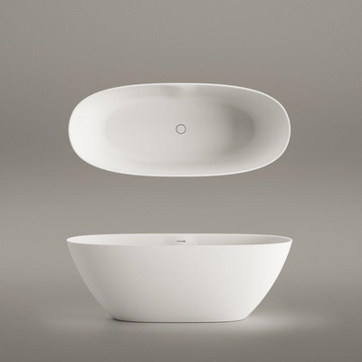 FugaFlow Eccelente Calma Vrijstaand Bad - 175x76x60cm - solid surface - mat crème