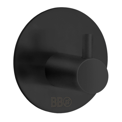 Smedbo Beslagsboden Porte-serviettes - 4.8x4.8x3cm - auto-adhésif - inox noir mat