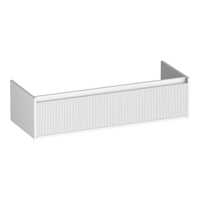 BRAUER Hope Wavy wastafelonderkast 120 1 softclose lade greeploos - 1 sifon uitsparing - mat wit