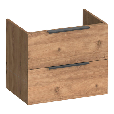 BRAUER Elevate wastafelonderkast ondiep 60 excl. opleggrepen 2 softclose lades en 1 sifon uitsparing - Chateau
