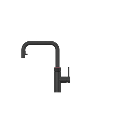 Quooker BE Flex Square kokendwaterkraan - draaibare & uittrekbare uitloop - Combi+ reservoir - Warm / kokend water - Zwart
