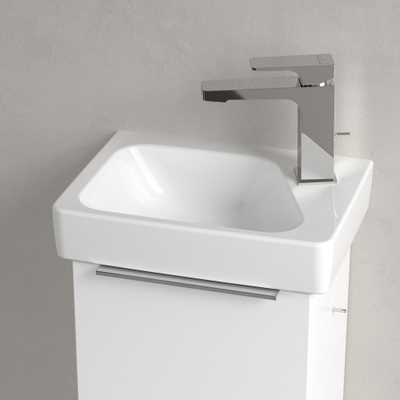 Villeroy & Boch Architectura Fontein - 26.5x36cm - 1 kraangat rechts - met overloop - White Alpine (glans wit)