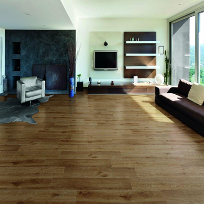 SAMPLE STN Cerámica Carrelage sol et mural Merbau Roble Effet bois - Marron mat