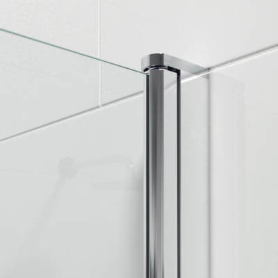 Marenza Neptune Cabine de douche - 1 porte battante - Paroi latérale - 90x90x200cm - Verre de sécurité 6mm - anti-calcaire - chrome