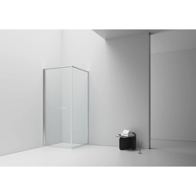 Aloni Inslide Douchecabine - 90x90x200cm - veiligheidsglas - 6mm - omkeerbaar - chroom