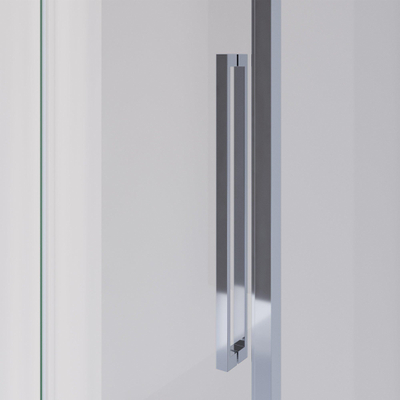 BRAUER Season cabine de douche - 160x80x200cm - porte coulissante - verre clair - réversible - traitement du verre - chrome