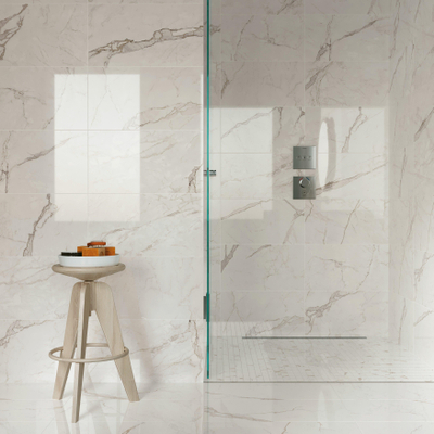 SAMPLE Atlas Concorde Solution Exigo carrelage sol et mur aspect pierre naturelle Crème poli