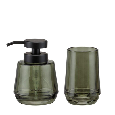 Sealskin Mood Ensemble de salle de bain - Distributeur de savon 380 ml - Gobelet à brosse à dents - Vert