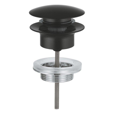 Grohe Eurosmart Wastafelmengkraan - XL-size - waste - push open - matte black (mat zwart)