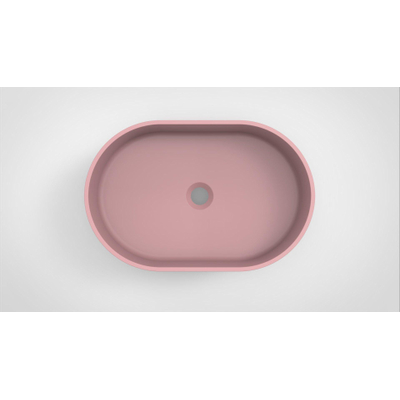 Arcqua Case waskom - 55x36cm - Ovaal - Cast marble Roze Mat SHOWROOMMODEL