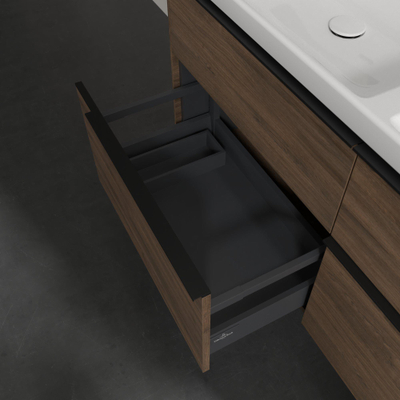 Villeroy & Boch Subway 3.0 Wastafelonderkast - incl. Villeroy & Boch Subway 3.0 wastafel - 1 bak - 2 kraangaten - OUTLET UDEN