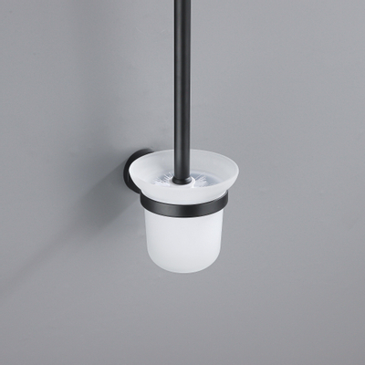 Fortifura Calvi Porte-balai de WC - ronde - Noir mat