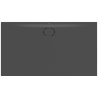 Villeroy & Boch Ecora douchebak - 160x90x3.5cm - afvoer lange zijde - anthracite (antraciet)