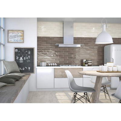 ÉCHANTILLON Terravito Almicoa carreau mural - 7.5x30cm - 8.6mm - Rectangle - Beige Brillant