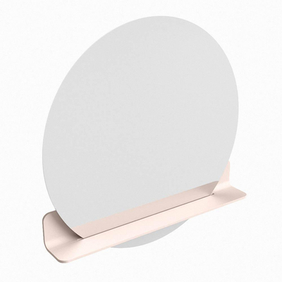 Mondiaz SPOT Miroir de salle de bains - rond 80cm - tablette miroir - couleur Rosee
