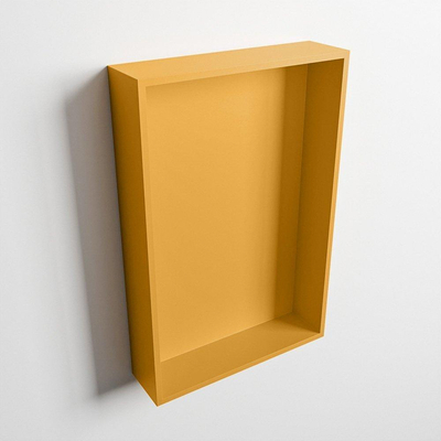 Mondiaz Easy nis 29.5x44.5x8cm voor Inbouw/opbouw 1 open vak Solid surface Ocher/Ocher