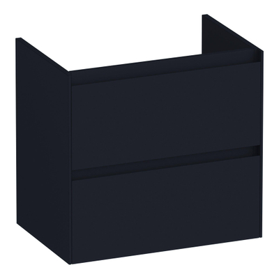 BRAUER Inspire wastafelonderkast ondiep 60 2 softclose lades - greeploos - 1 sifon uitsparing - mat zwart