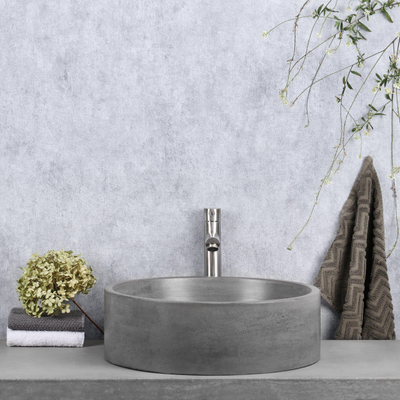 Differnz Marba Vasque Ronde 42x13cm Béton Gris foncé