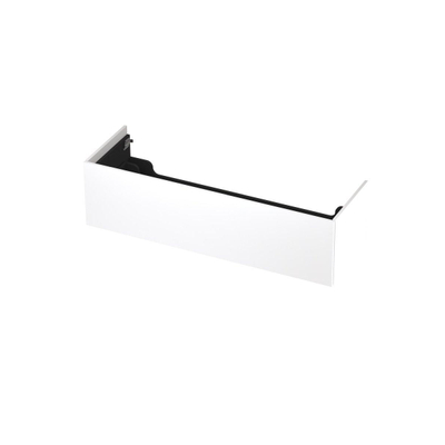 INK Wastafelonderkast - 140x45x37.6cm - 1 lade - push to open - met recht opdekfront - MDF lak - Mat wit