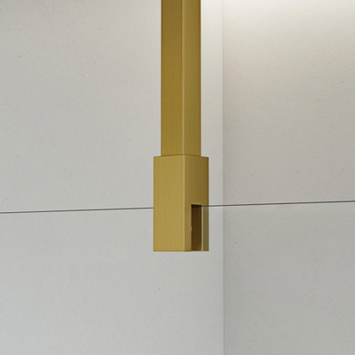 Fortifura Galeria Stabilisatiestang - plafond - tbv inloopdouche 125cm - PVD - geborsteld messing (goud)