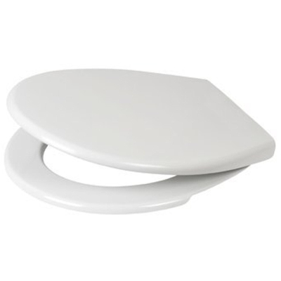 Plieger Economy abattant de WC avec couvercle thermoplastique avec jeu de fixation en inox blanc