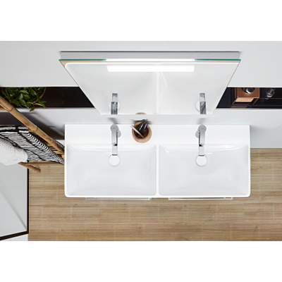 Villeroy & Boch More to see one spiegel - met geïntegreerde led verlichting - 60x60cm - inclusief bevestiging - glans zilver