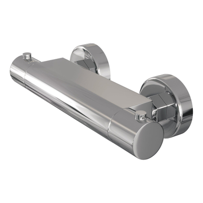 Brauer Chrome Edition Douchekraan opbouw - glijstang - 1 functie - 2 gladde knoppen - handdouche staaf 1 stand - chroom