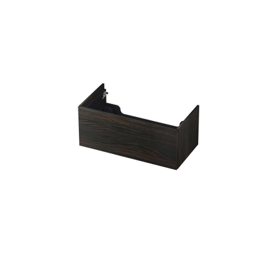 INK Wastafelonderkast - 90x45x37.6cm - 1 lade - push to open - met recht opdekfront - MFC - Intens eiken