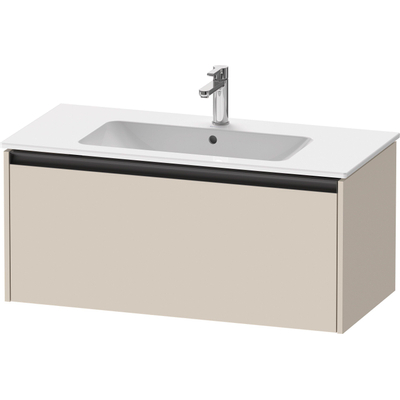 Duravit Ketho 2 meuble sous-lavabo avec 1 tiroir 101x48x44cm avec poignée anthracite taupe supermat