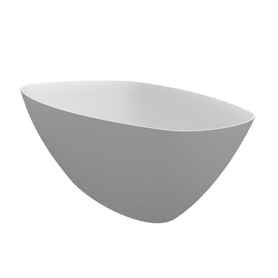 Riho Toledo Vrijstaand bad - 158x110x62cm - kiezelvorm - solid surface - mat wit