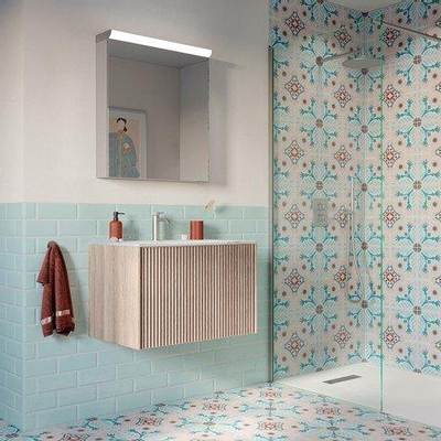 Crosswater Limit Meuble sous-lavabo - 70x45x46.5cm - Chêne moderne/Anthracite