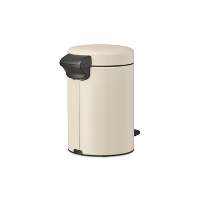 Brabantia NewIcon Poubelle à pédale - 3 litres - seau intérieur en plastique - soft beige